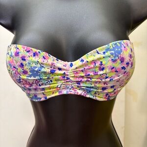 Multicoloured strapless Bikini Top